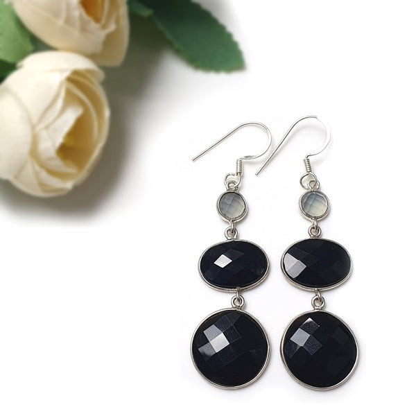 Black Rhinestone Earrings