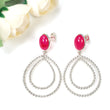  Pink Rhinestone Earrings