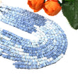 OPAL Gemstone Loose BEADS : Natural Color Enhanced Shaded Blue Opal Loose Square Heishe Statement Beads 17"