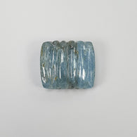 AQUAMARINE Gemstone Carving : 21.86cts Natural Untreated Blue Aqua Hand Carved Cushion Shape 18.5*16.5mm