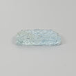 AQUAMARINE Gemstone Carving : 25.50cts Natural Untreated Blue Aquamarine Hand Carved Cushion Shape 26*23.5mm