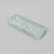 AQUAMARINE Gemstone Carving : 35.80cts Natural Untreated Blue Aquamarine Hand Carved Cushion Shape 37*16mm