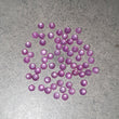 स्टार शीन रूबी रत्न कैबोचोन: 29.05cts प्राकृतिक अनुपचारित रूबी गोल आकार कैबोचोन 4mm 64pcs