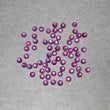 स्टार शीन रूबी रत्न कैबोचोन: 30.40cts प्राकृतिक अनुपचारित रूबी गोल आकार कैबोचोन 4mm 66pcs