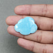 LARIMAR Gemstone Carving : 27.70cts Natural Untreated Unheated Blue Larimar Hand Carved Cloud 33*27mm