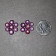 Star Sapphire Gemstone Cabochon: 37.05cts Natural Untreated Raspberry Pink Sapphire Round Shape Cabochon 6.5mm - 7.5mm 14pcs Set