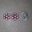 Star Sapphire Gemstone Cabochon: 38.35cts Natural Untreated Raspberry Pink Sapphire Round Shape Cabochon 6.5mm - 8mm 14pcs Set
