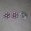 स्टार रूबी रत्न कैबोचोन: 30.60cts प्राकृतिक अनुपचारित गुलाबी रूबी नीलम स्टार गोल आकार कैबोचोन 6 मिमी - 6.5 मिमी 14 पीस सेट