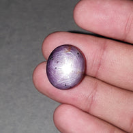 Star Sapphire Gemstone Cabochon : 32.30cts Natural Untreated Pink Sapphire Both Side 6Ray Star Oval Shape Briolette 19*16mm