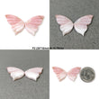 PINK OPAL Gemstone Carving : Natural Untreated Pink Opal Hand Carved BUTTERFLY Pair (With Video)