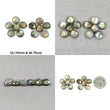 Labradorite Gemstone Checker Cut : Natural Untreated Rainbow Flashing Labradorite Round Shape Briolette 12pcs Set For Jewelry