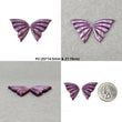 Raspberry Silver Sheen SAPPHIRE Gemstone Carving : Natural Untreated Unheated Pink Sapphire Hand Carved BUTTERFLY Pair