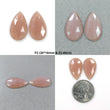PEACH And BROWN MOONSTONE Gemstone Rose Cut : Natural Untreated Unheated Moonstone Pear Shape Pair