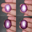 STAR SAPPHIRE Gemstone Cabochon : Natural Untreated African Pink Sapphire 6Ray Star Oval Shape