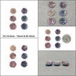 Sapphire Gemstone Carving : Natural Untreated Unheated Bi-Color Multi Sapphire Hand Carved Drilled Flowers 6pcs Set