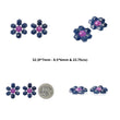 Sapphire Gemstone Step Cut : Natural Untreated Blue & Raspberry Pink Sapphire Hexagon Shape 14pcs Sets