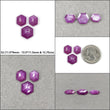 Sapphire Gemstone Step Cut : Natural Untreated Raspberry Pink Sheen Sapphire Hexagon Shape 3pcs Sets