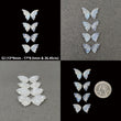Moonstone Gemstone Carving : Natural Untreated Unheated Moonstone Hand Carved Butterfly 4Pair Sets
