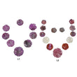 Multi SAPPHIRE Gemstone Carving : Natural Untreated Unheated Sapphire Hand Carved Round Flowers 8pcs 13pcs