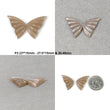 PEACH MOONSTONE Gemstone Carving : Natural Untreated Unheated Moonstone Hand Carved BUTTERFLY Pair