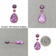 Sapphire Gemstone Normal Cut : Natural Untreated Raspberry Pink & Chocolate Sapphire Round Pear Shape 3pcs Sets