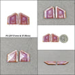 Sapphire Gemstone Normal Cut : Natural Untreated Unheated Raspberry Pink Sheen Sapphire Heart & Uneven Shape Pairs