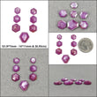 Sapphire Gemstone Step Cut : Natural Untreated Unheated Raspberry Pink Sheen Sapphire Hexagon Shape Sets