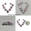 Sapphire Gemstone Cabochon : Natural Untreated Raspberry Pink Sheen Sapphire Round Shape Sets