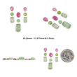 Watermelon Tourmaline Gemstone Carving : Natural Untreated Pink & Green Tourmaline Hand Carved Flower Sets