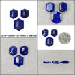 Lapis Lazuli Gemstone Step Cut : Natural Untreated Unheated Blue Lapis Hexagon And Triangle Shape 2pcs & 3pcs Set