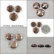 Golden Sapphire Gemstone Normal Cut : Natural Untreated Chocolate Sheen Sapphire Round Shape 3pcs & 5pcs Set