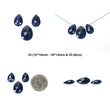 Sapphire Gemstone Rose & Checker Cut : Natural Untreated Unheated Blue Sapphire Faceted Drilled Almond Sets