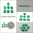 Emerald Gemstone Normal Cut : Natural Untreated Unheated Green Emerald Oval Shape 7pcs Lots For Jewelry