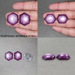 Star Sapphire Gemstone Cabochon : Natural Untreated African Pink Sapphire 6Ray Star Oval And Hexagon Shape