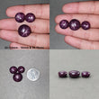 Star Ruby Gemstone Cabochon : Natural Untreated Unheated Red 6Ray Star Ruby Round Shape 3pcs Set