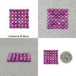 Sapphire Gemstone Cabochon : Natural Untreated Raspberry Pink Sheen Sapphire Round Shape 5mm Lots