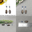Sapphire & Moonstone Gemstone Earring : Natural Untreated Chocolate Sapphire 925 Sterling Silver Drop Dangle Hook Earring
