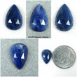 BLUE SAPPHIRE Gemstone Rose Cut September Birthstone : Natural Untreated Unheated Sapphire Rose Cut Pear Shape 1pc