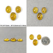 CITRINE Gemstone Cabochon : Natural Untreated Unheated Yellow Citrine Oval And Round Shape 1pcs 3pcs & 4pcs