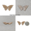 PEACH MOONSTONE Gemstone Carving : Natural Untreated Unheated Moonstone Hand Carved BUTTERFLY Pair