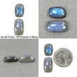 BLUE LABRADORITE Gemstone Cabochon : Natural Untreated Labradorite Oval Pear Round Cushion Shapes 2pcs