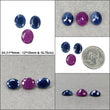 Ruby & Sapphire Gemstone Normal Cut : Natural Untreated Unheated Blue Sapphire And Red Ruby Oval Shape Sets