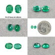 Emerald Gemstone Normal Cut : Natural Untreated Unheated Green Emerald Oval Shape Pair For Jewelry