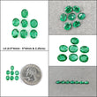 Emerald Gemstone Normal Cut : Natural Untreated Unheated Green Emerald Oval Shape 7pcs Lots For Jewelry
