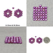 Sapphire Gemstone Cabochon : Natural Untreated Raspberry Pink Sheen Sapphire Round Shape 4.5mm - 5mm Lots