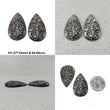 Sapphire Gemstone Carving : Natural Untreated Golden Brown Chocolate Sapphire Hand Carved Pear & Oval Shape Pairs