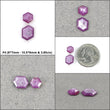 Sapphire Gemstone Normal Cut : Natural Untreated Unheated Raspberry Pink Sheen Sapphire Record Keeper Hexagon Shape Sets