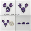 Amethyst Gemstone Carving : Natural Untreated Purple Amethyst Hand Carved Uneven Shape Leaves 3pcs Set
