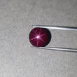 STAR RUBY Gemstone Cabochon : 7.55cts Natural Untreated Unheated Red 6Ray Star Ruby Oval Shape 10*8.5mm (With Video)