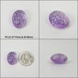 Amethyst Gemstone Carving : Natural Untreated Purple Amethyst Hand Carved Pear And Heart Shape